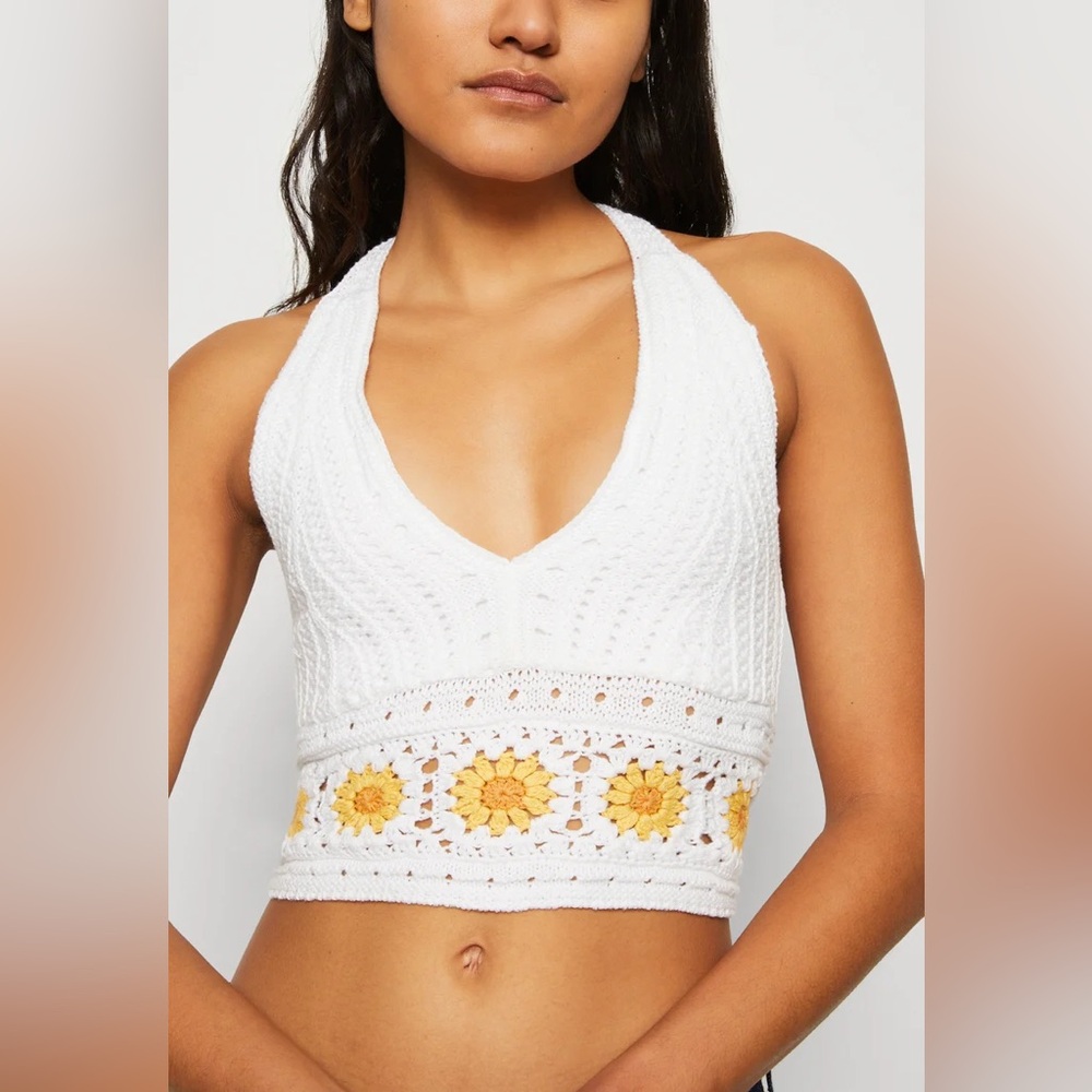 Hollister Crochet Halter Top